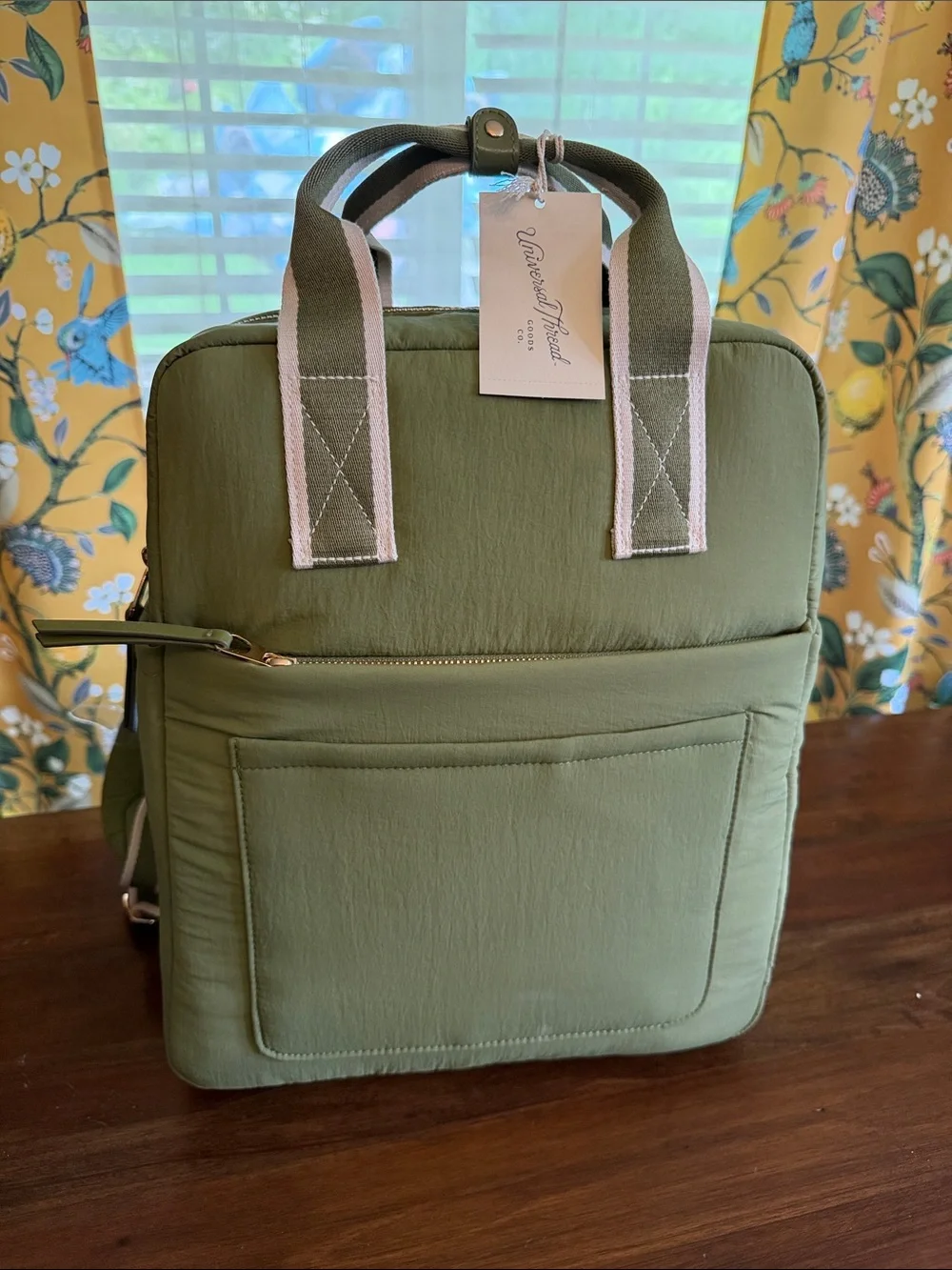 Universal Thread Olive Green Laptop Commuter Backpack with Front Pocket